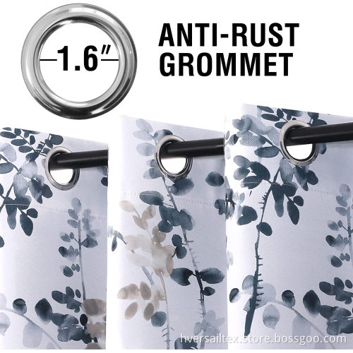 Classical Ink Painting Floral Printed Curtain